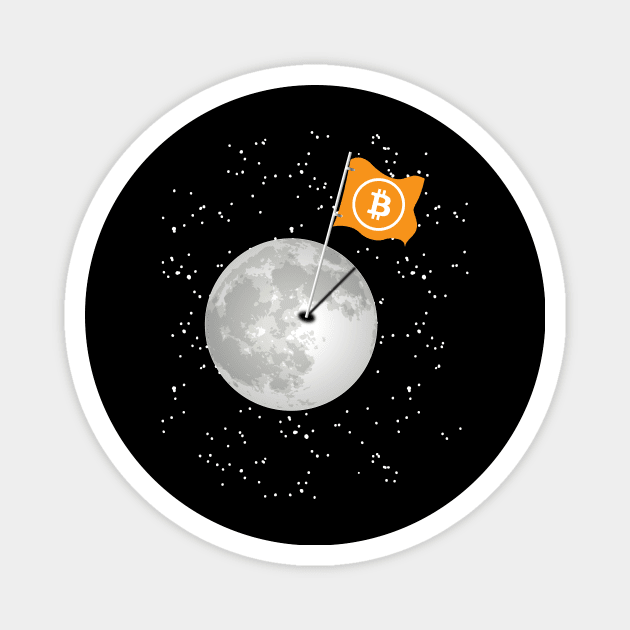 Bitcoin To The Moon | For Altcoin And Blockchain Fans Magnet by The Hammer